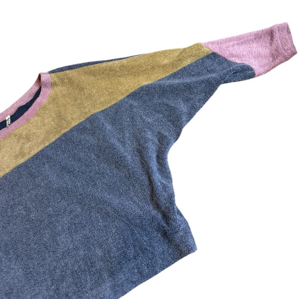 Free People Intimately Free Blue Monday Fleece Pullover size S